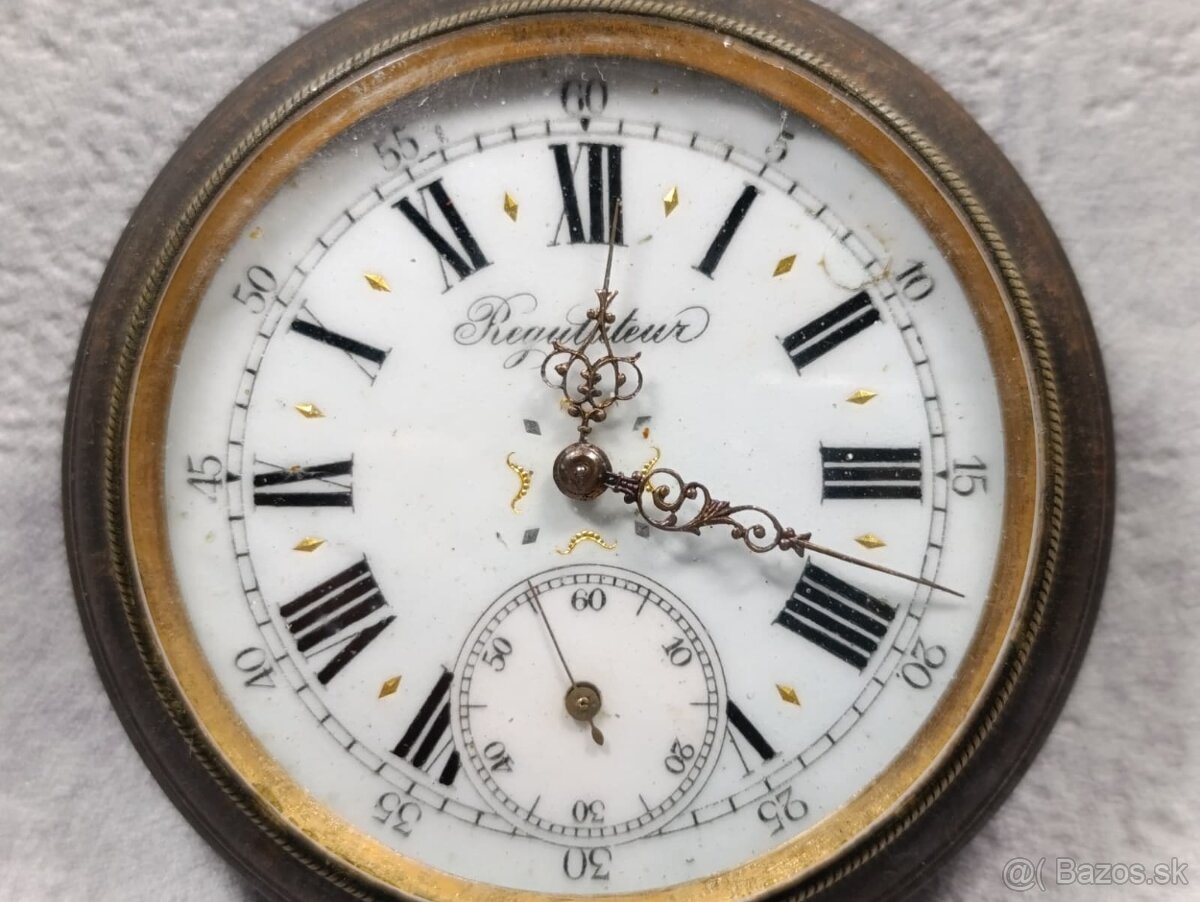 Pánské velmi staré kapesní hodinky REGULATEUR, 67mm, 200g - 2