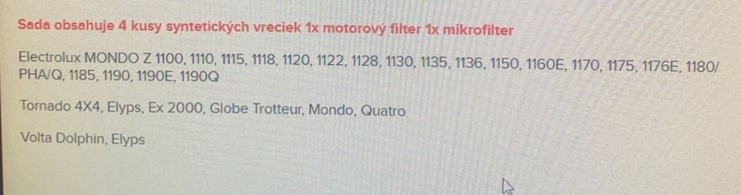 Lacno predam vrecka do vysavaca Electrolux - 2