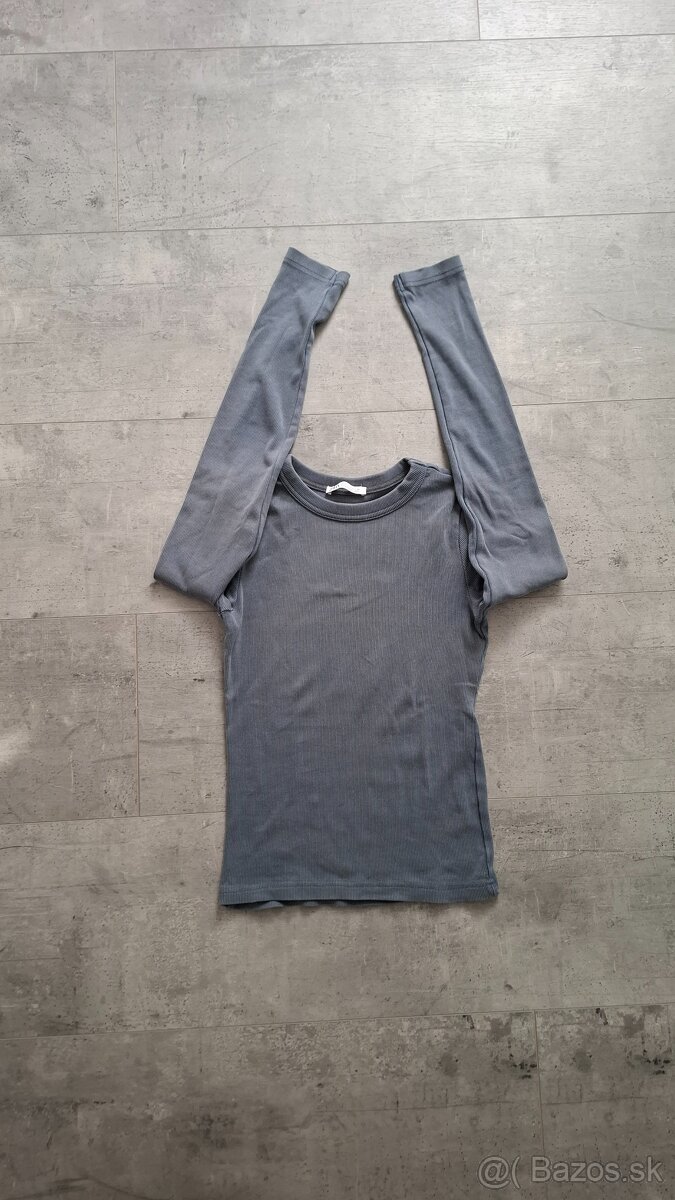 Tmavosive tricko zara - 2