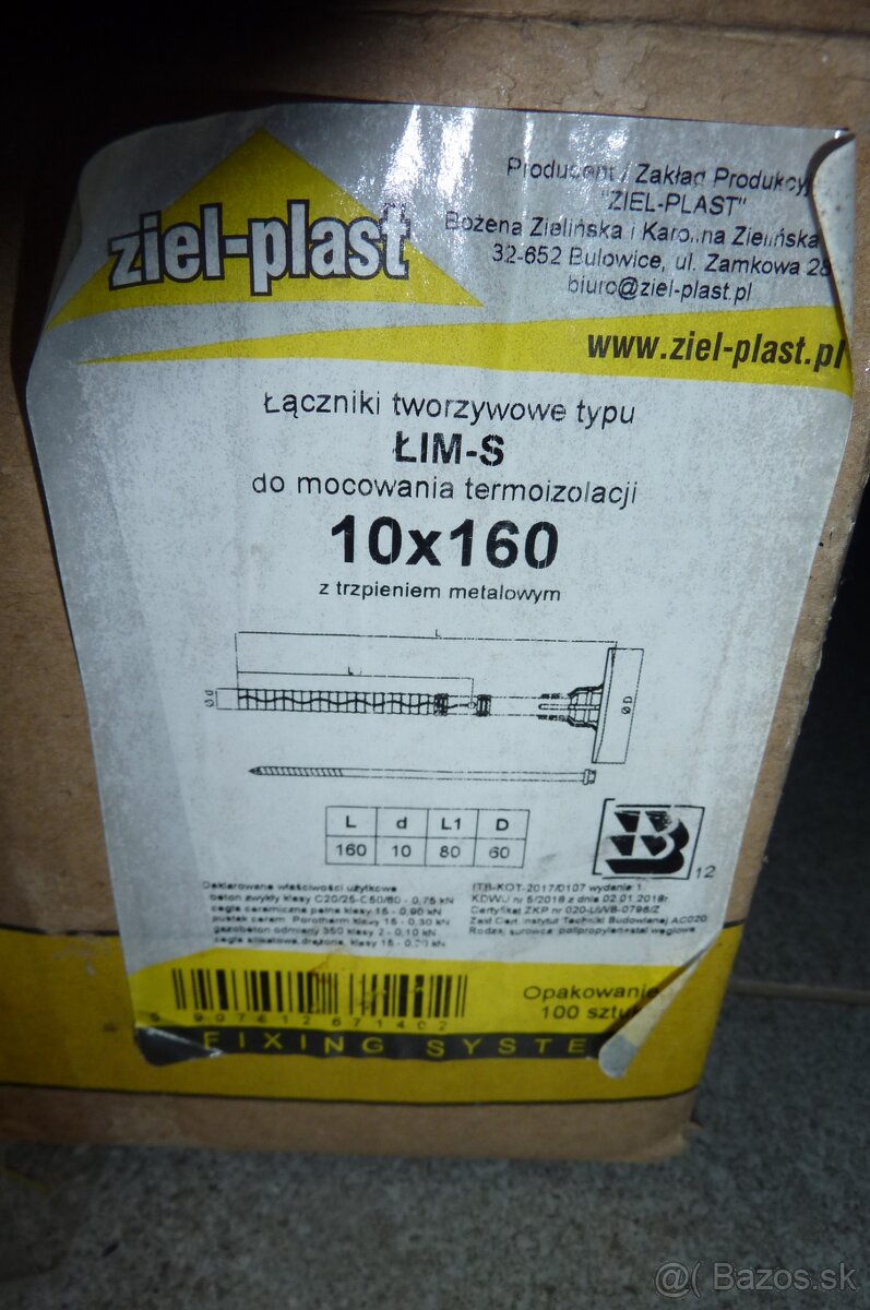 Fasádny kolík so zatĺkacím kovovým tŕňom 10x160 - 2