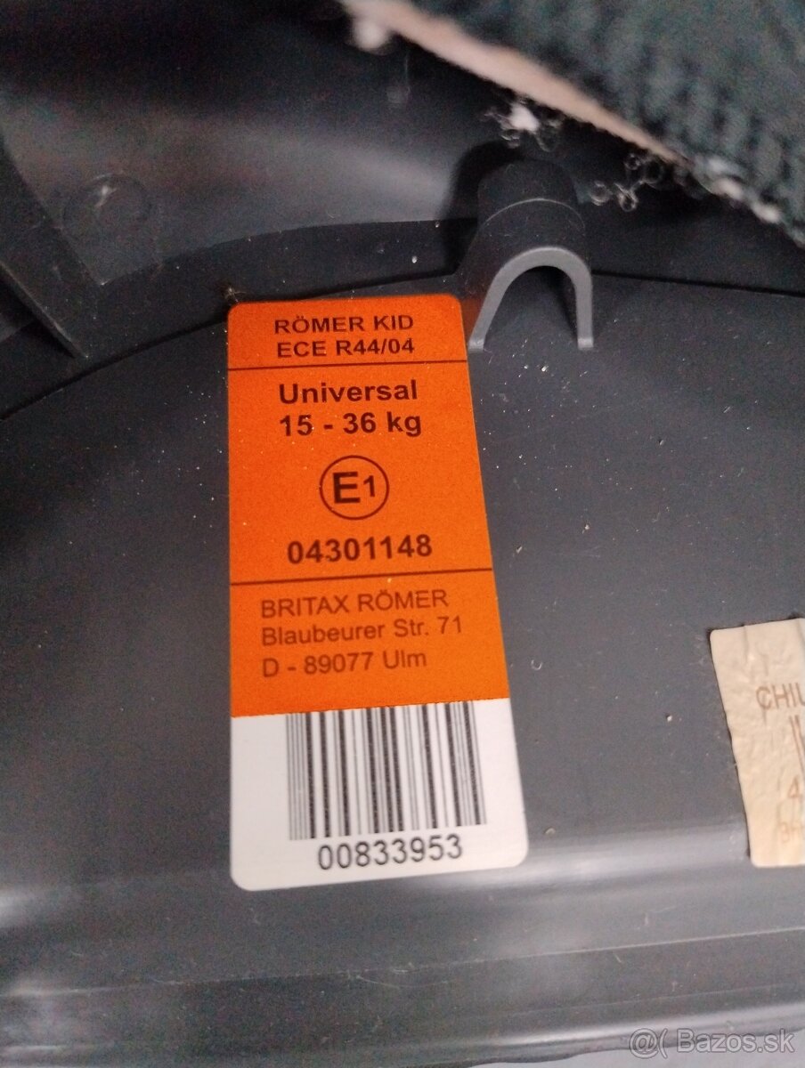 Autosedačka Römer Kid 15-36kg - 2