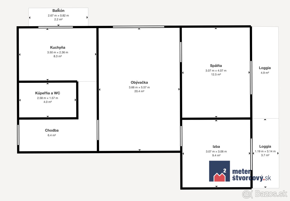 3-izbový byt A. Bernoláka, Žilina - 2
