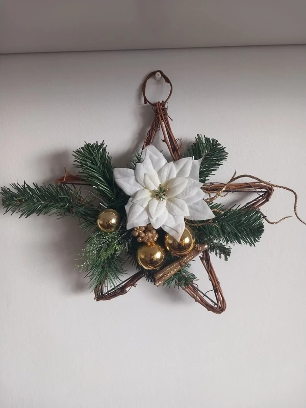 Vianočná umelá dekorácia Hviezda 34x32 cm - 2