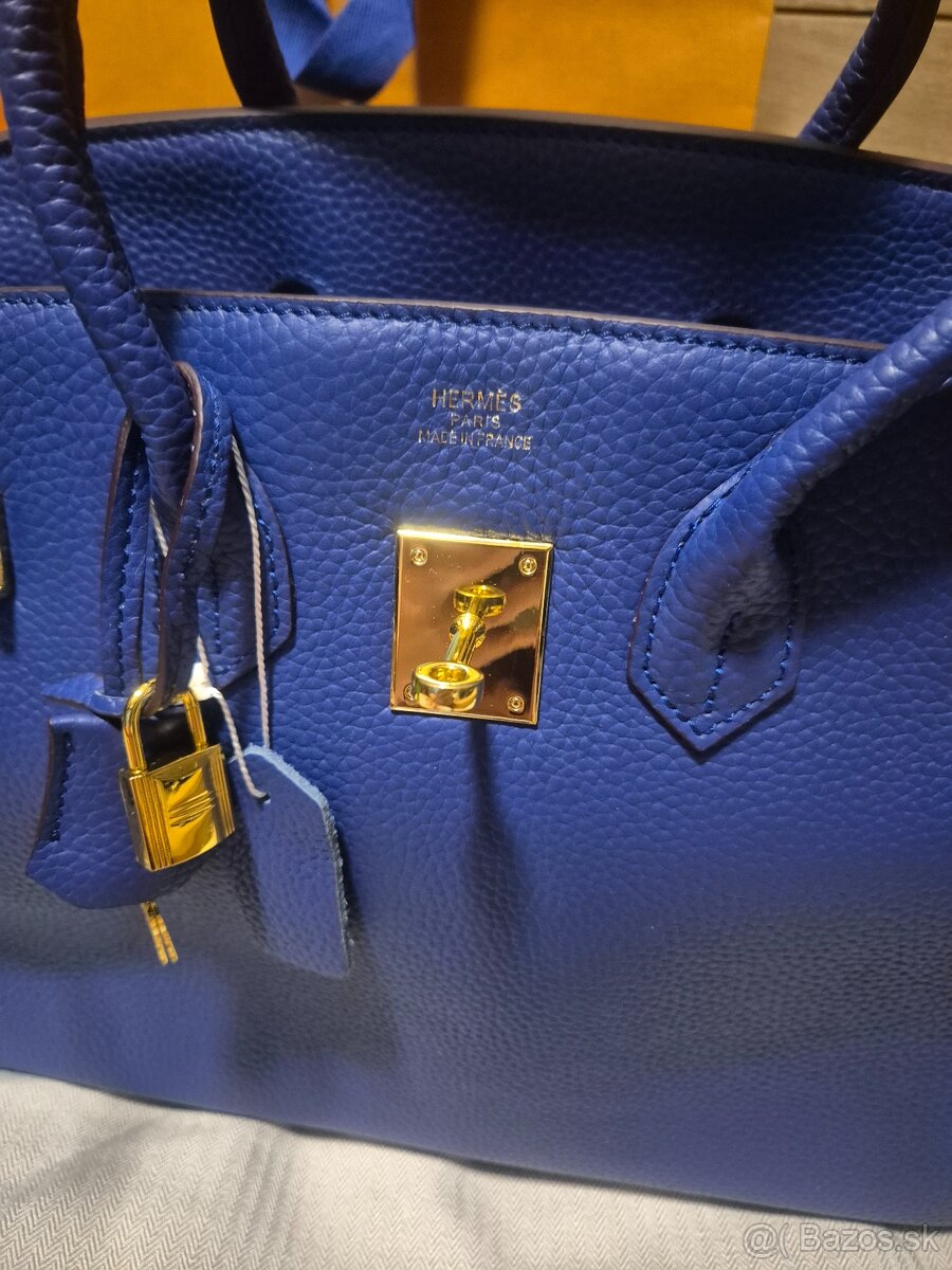 Nova luxusna kožená kabelka Hermes Birkin Electric Blue - 2