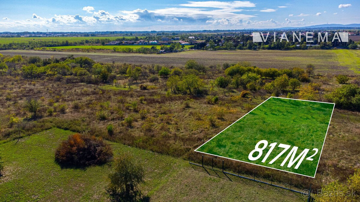 IBA U NÁS Na predaj investičný pozemok Senec, 817 m2 - 2