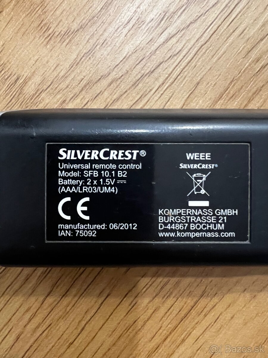 Univerzálny ovládač Silvercrest - 2