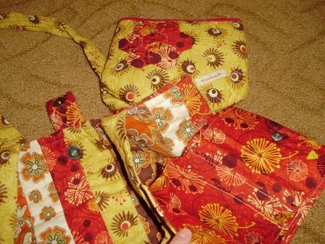 Handmade látková patchwork kabelka a peňaženka - 2