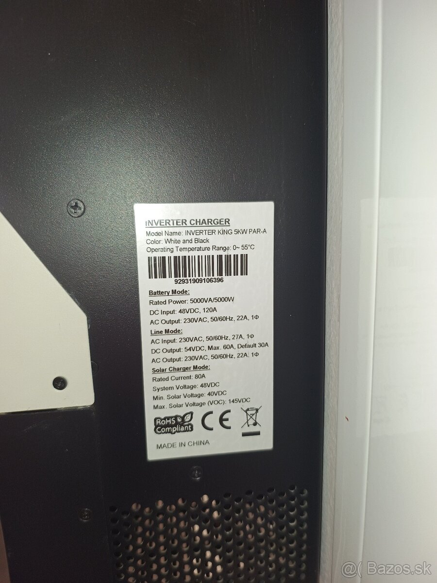Menič Axpert King 5kW + Batéria Pylontech US5000 - 2