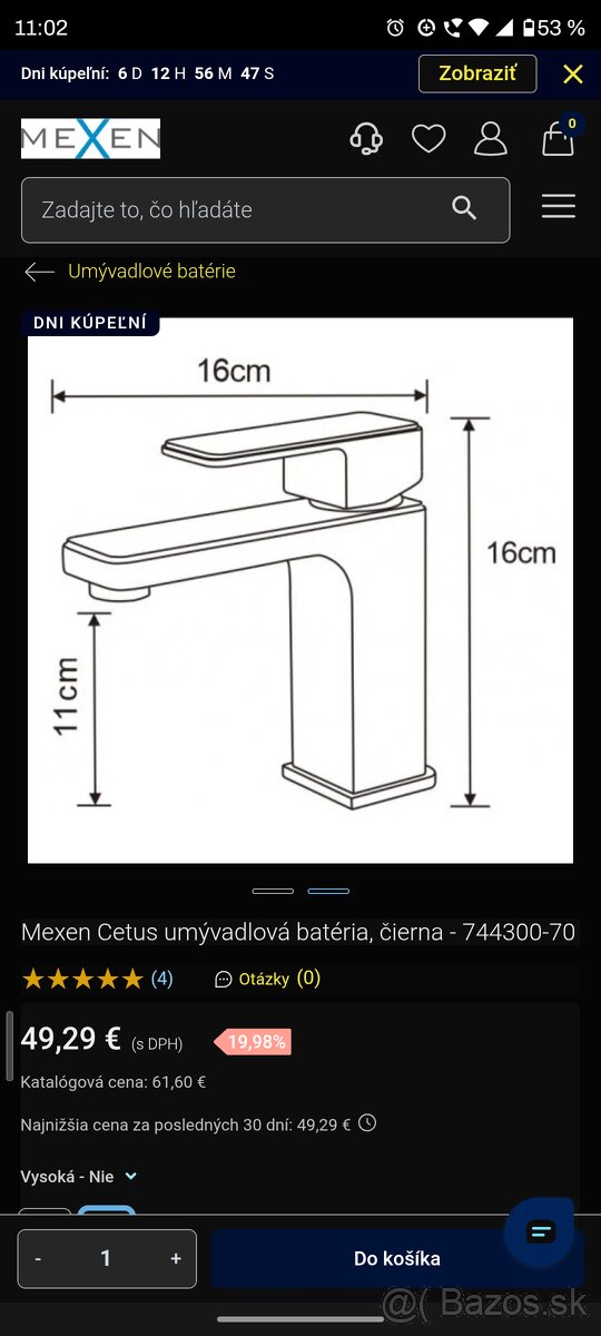 Umývadlová batéria nová - 2