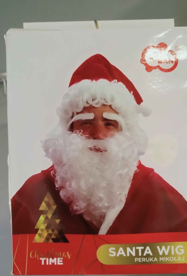 Mikuláš čiapka, brada, anjelské krídla - 2