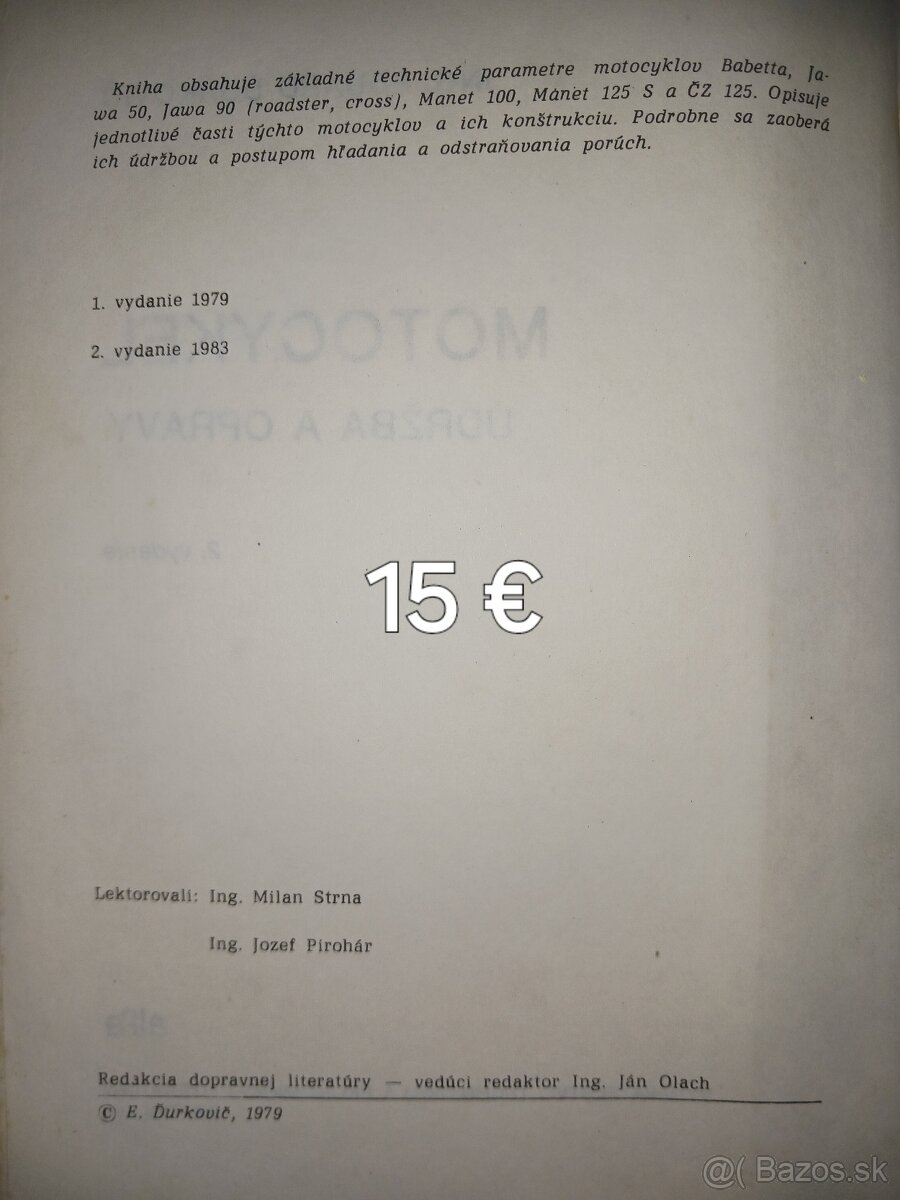 Stará kniha Motocykel údržba a opravy - 2