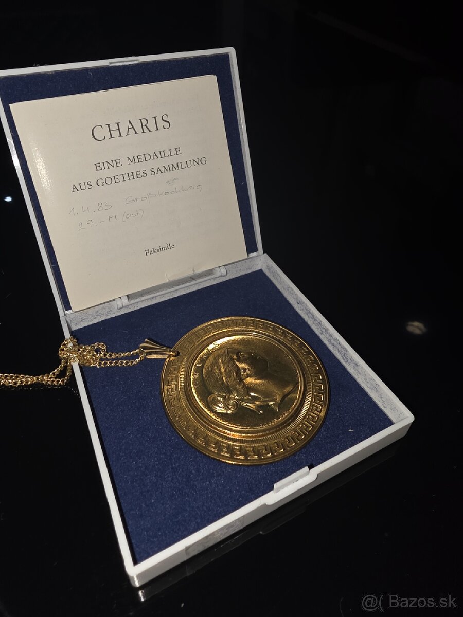 Dekoratívna medaila CHARIS – faksimile z Goethovej zbierky - 2