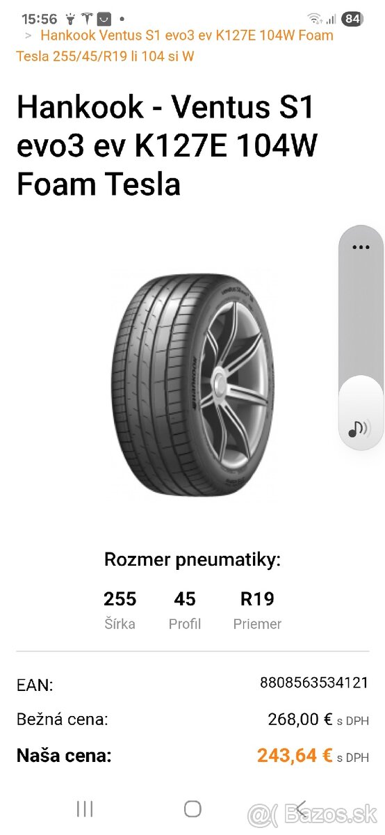 Predam pneu Hankook 255/45 R19 Tesla Y - 2