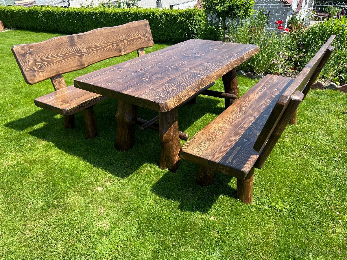 Záhradné sedenie z masívu - 2