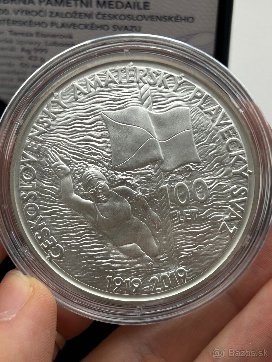 Investičné striebro Ag 999 amatérsky plavecký zväz - 2