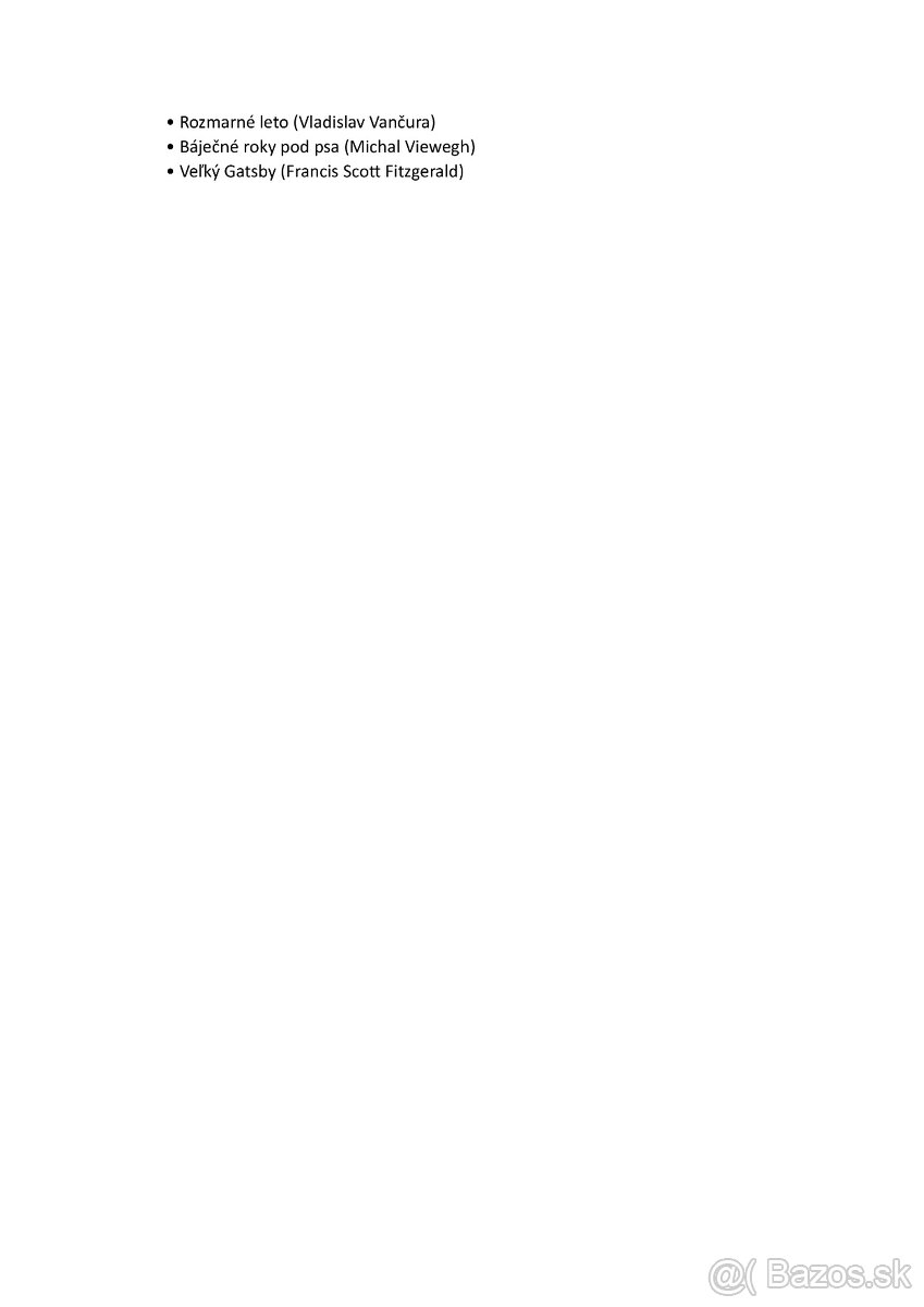 Pracovné listy literárnych diel k maturite (oficiálné) - 2