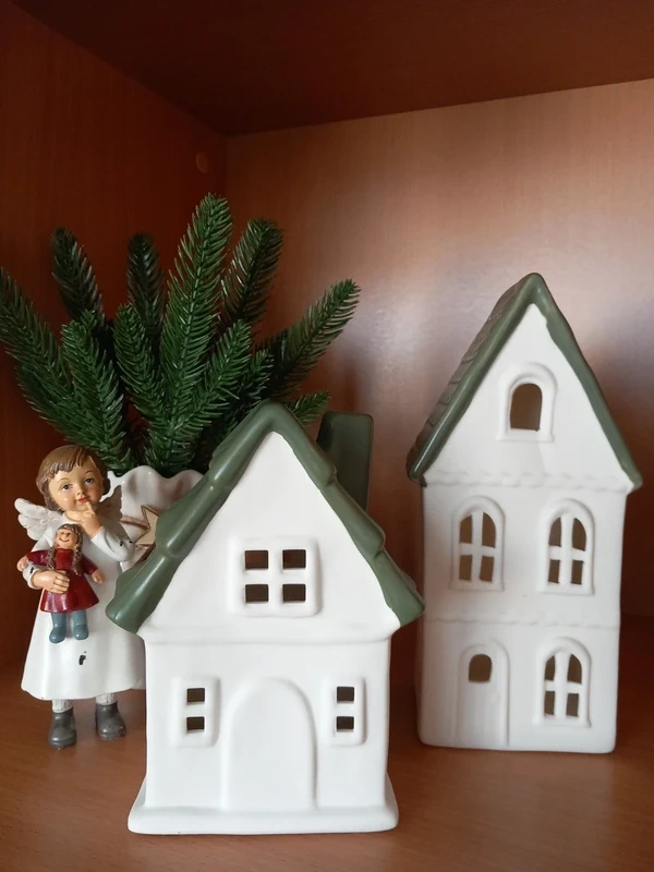 Keramický Led domček 16,5x12x8 cm - 2