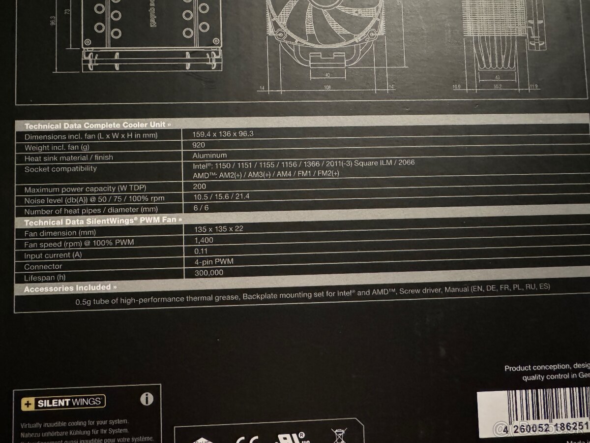 Predám chladič na CPU be quiet Dark Rock 4 - 2