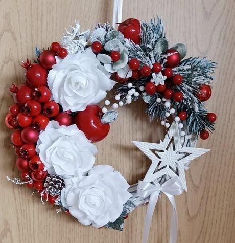Krásny vianočný veniec priemer 30cm - nový - 2
