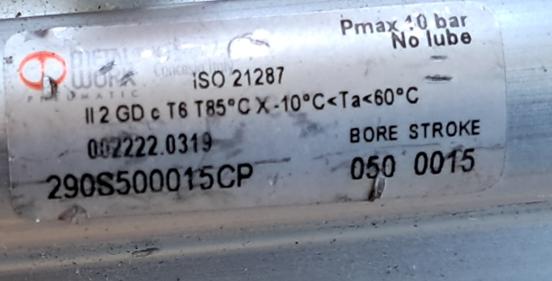 Predám vzduchové valce, ø50mm ,chod15mm - 2