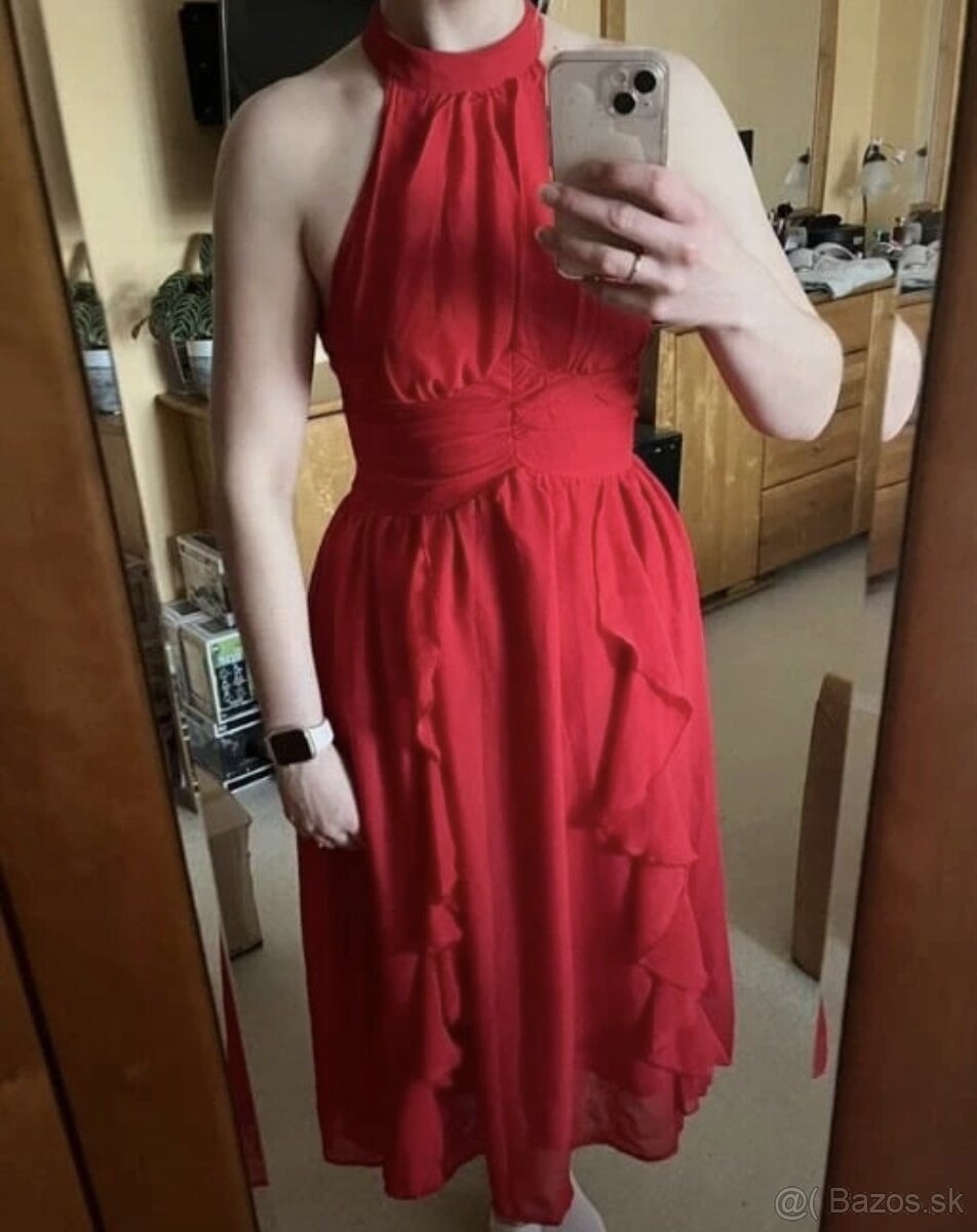 Červené dlhé šaty - 2