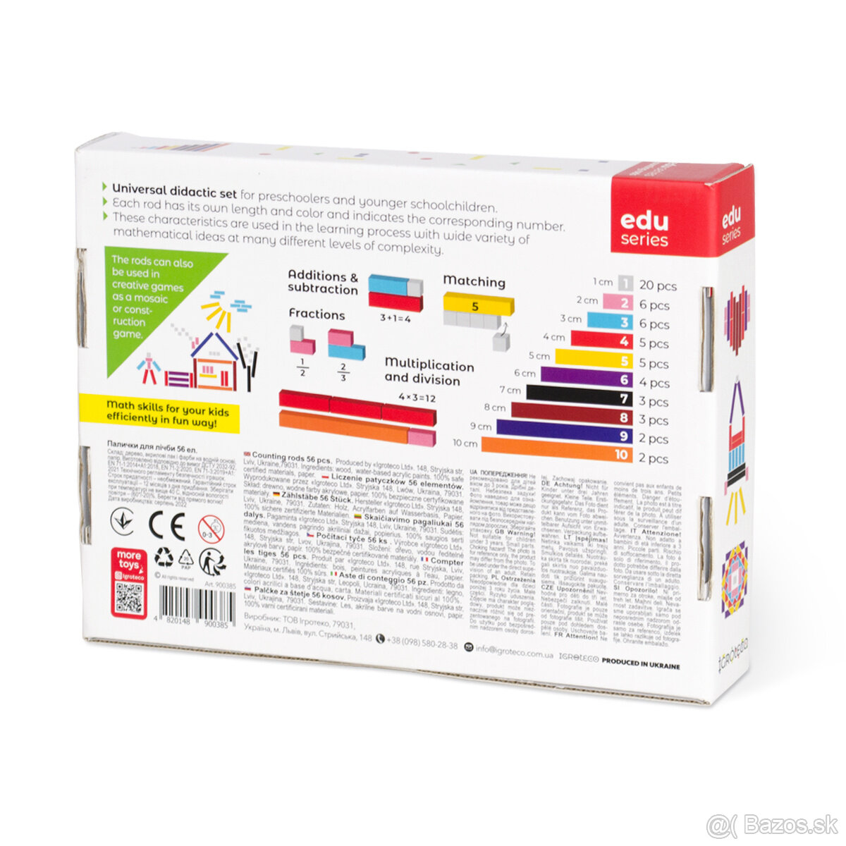 Montessori počítacie paličky drevené, nové, nerozbalené - 2