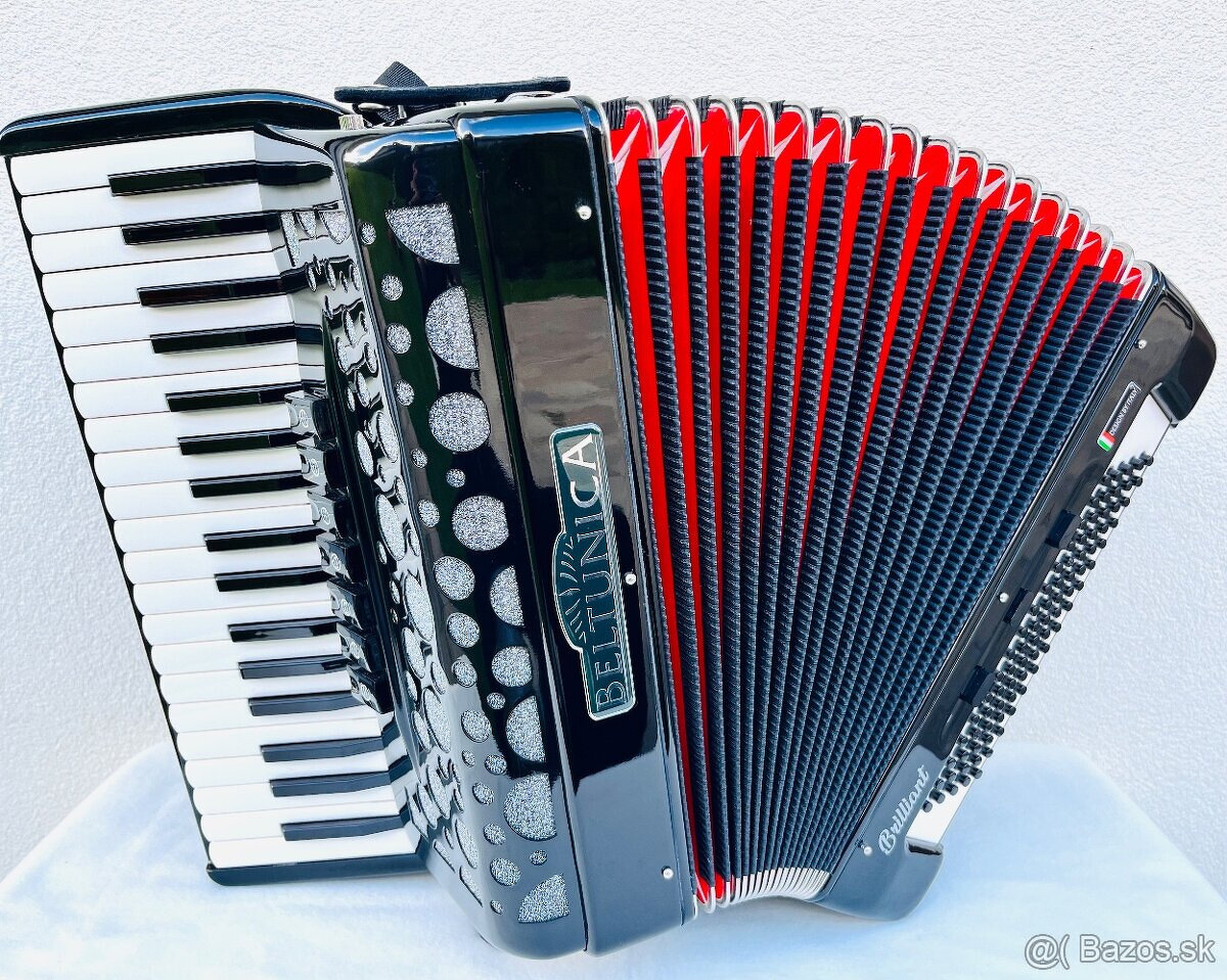 NOVÝ akordeón BELTUNICA BRILLIANT 80 basový- - SILENT KEYS k - 2