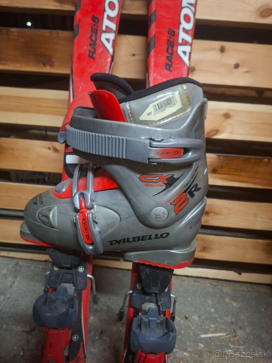 Detské lyže 100cm + lyžiarky - 2