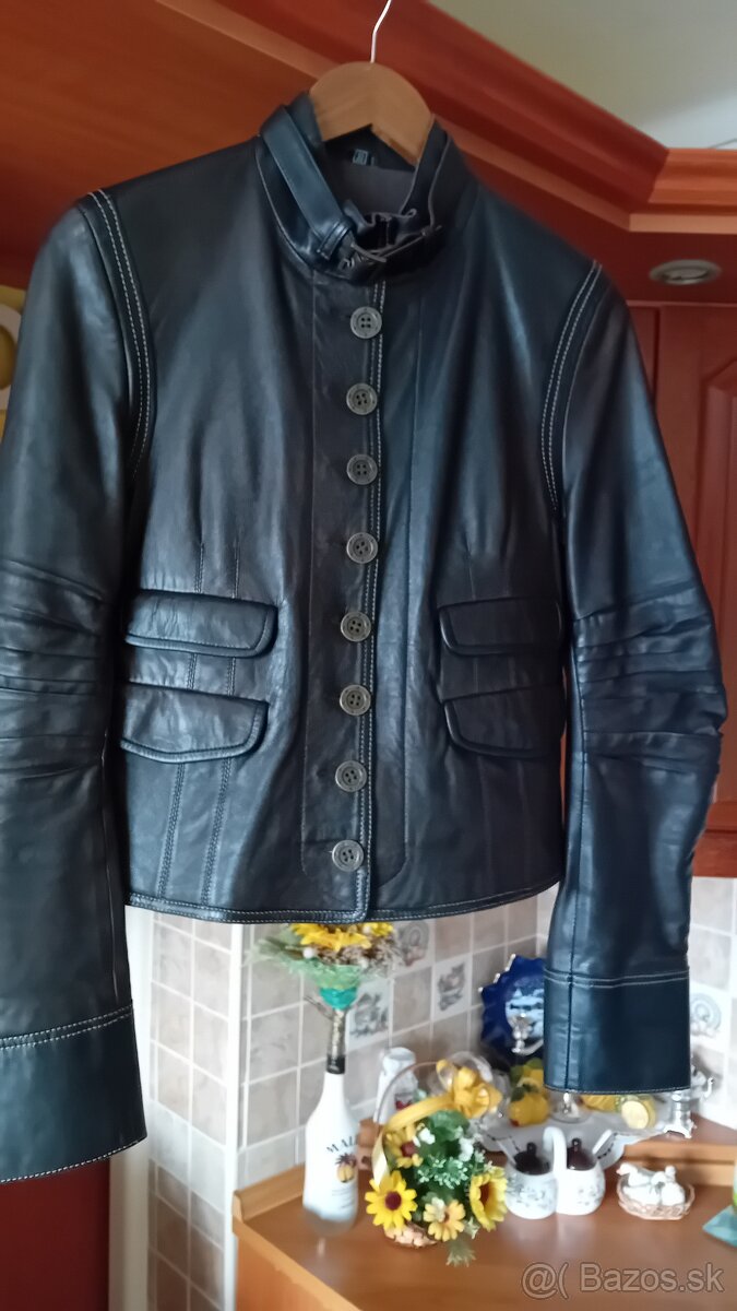 Nová kožená bunda,vel.38 - 2