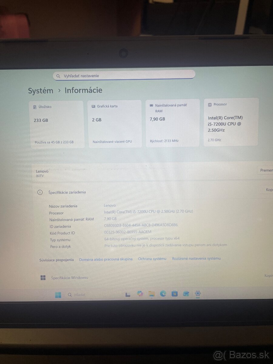 Predám Lenovo Ideapad 310-15IKB - 2