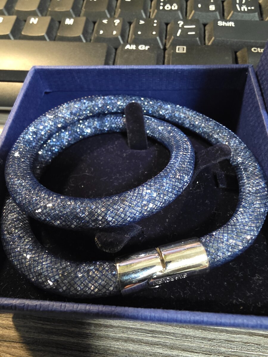 Swarovski Stardust double bracelet modrý - 2