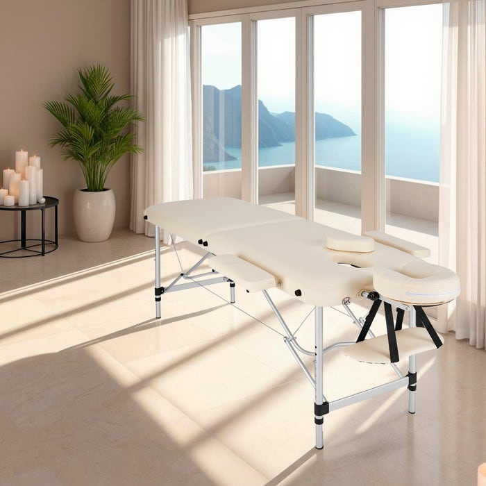 Nový prenosný masážny stôl, posteľ, lehátko, 2-dielny - 2