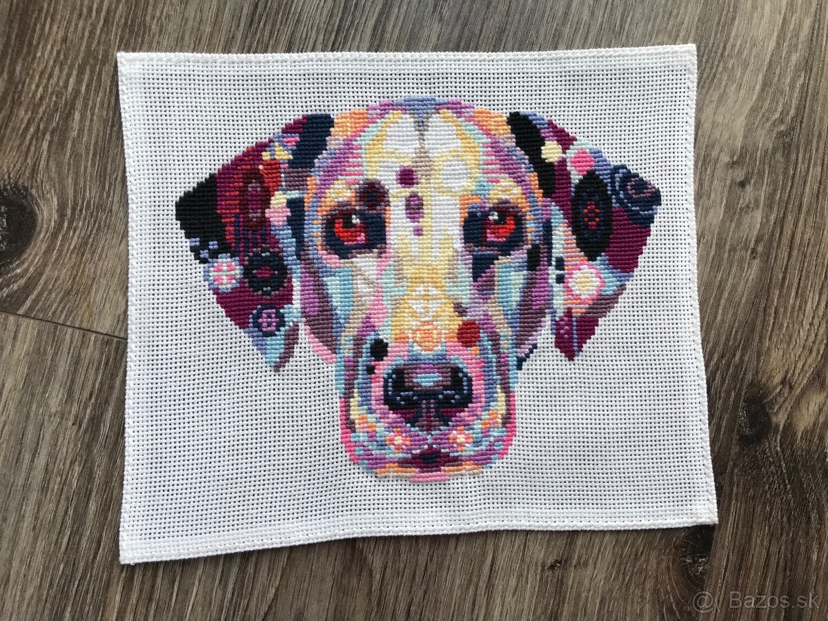 Krížikova výšivka/ obraz Dalmatín - 2