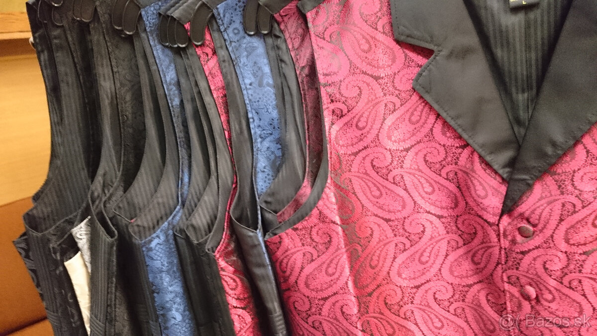 Knox - elegantná pánska vesta - červená - 2