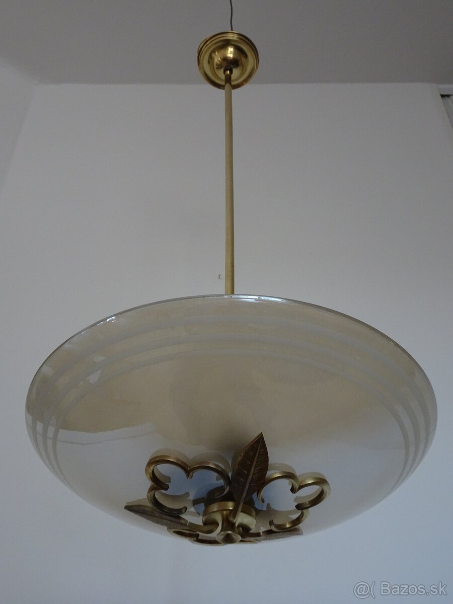 Starožitný mosadzný luster - 2