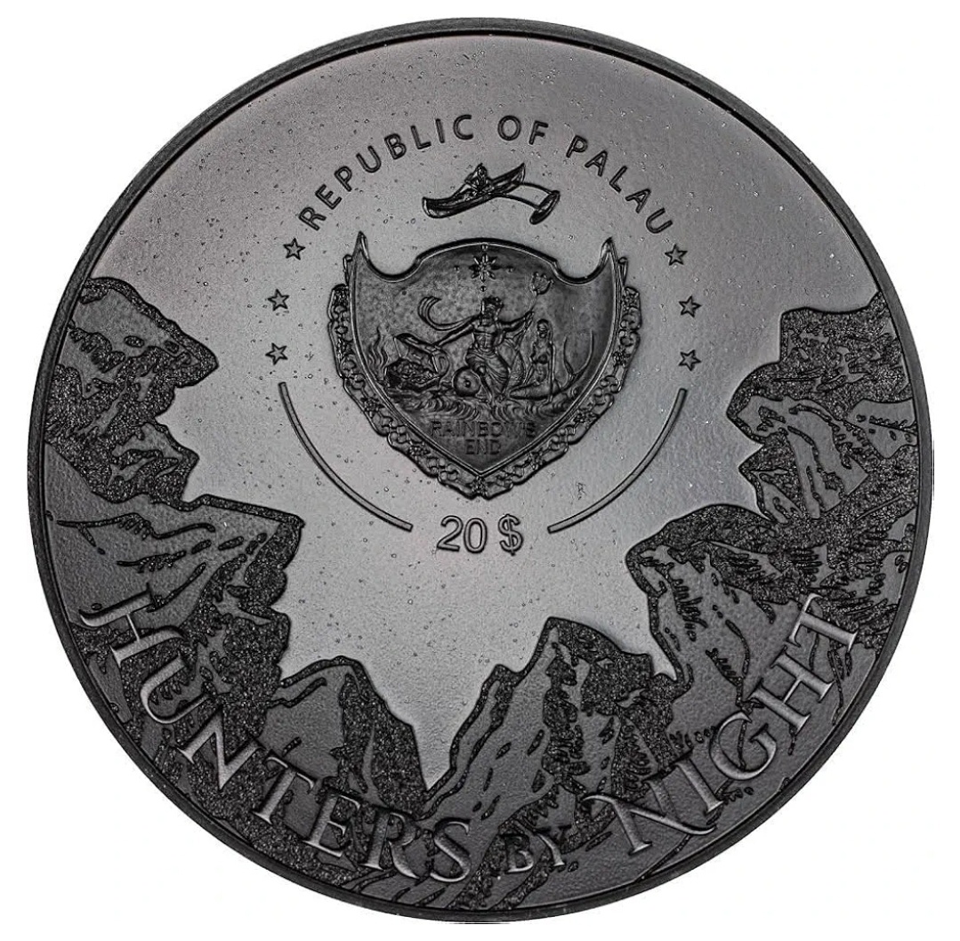 Strieborná minca Lovci pytónov v noci 5 oz(155g) - 2