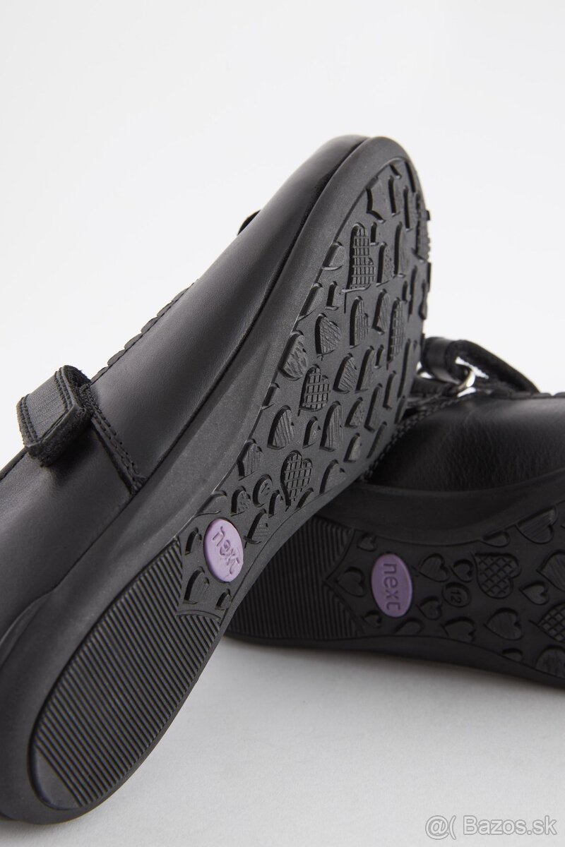 Next nové s visačkou nádherné kožené čierne topánky - 2