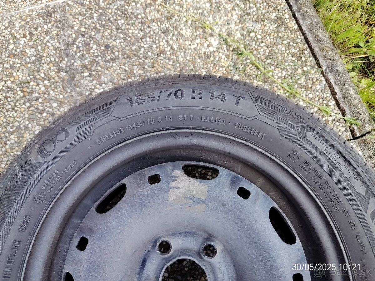 Pneumatiky 165/70R14T - 2