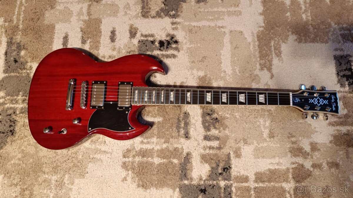 Harley Benton DC-Custom II Cherry ( model SG ) - 2