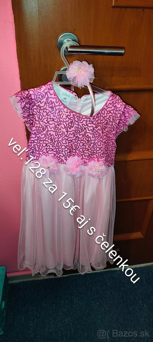 Spoločenské šaty s čelenkou veľ 128 - 2