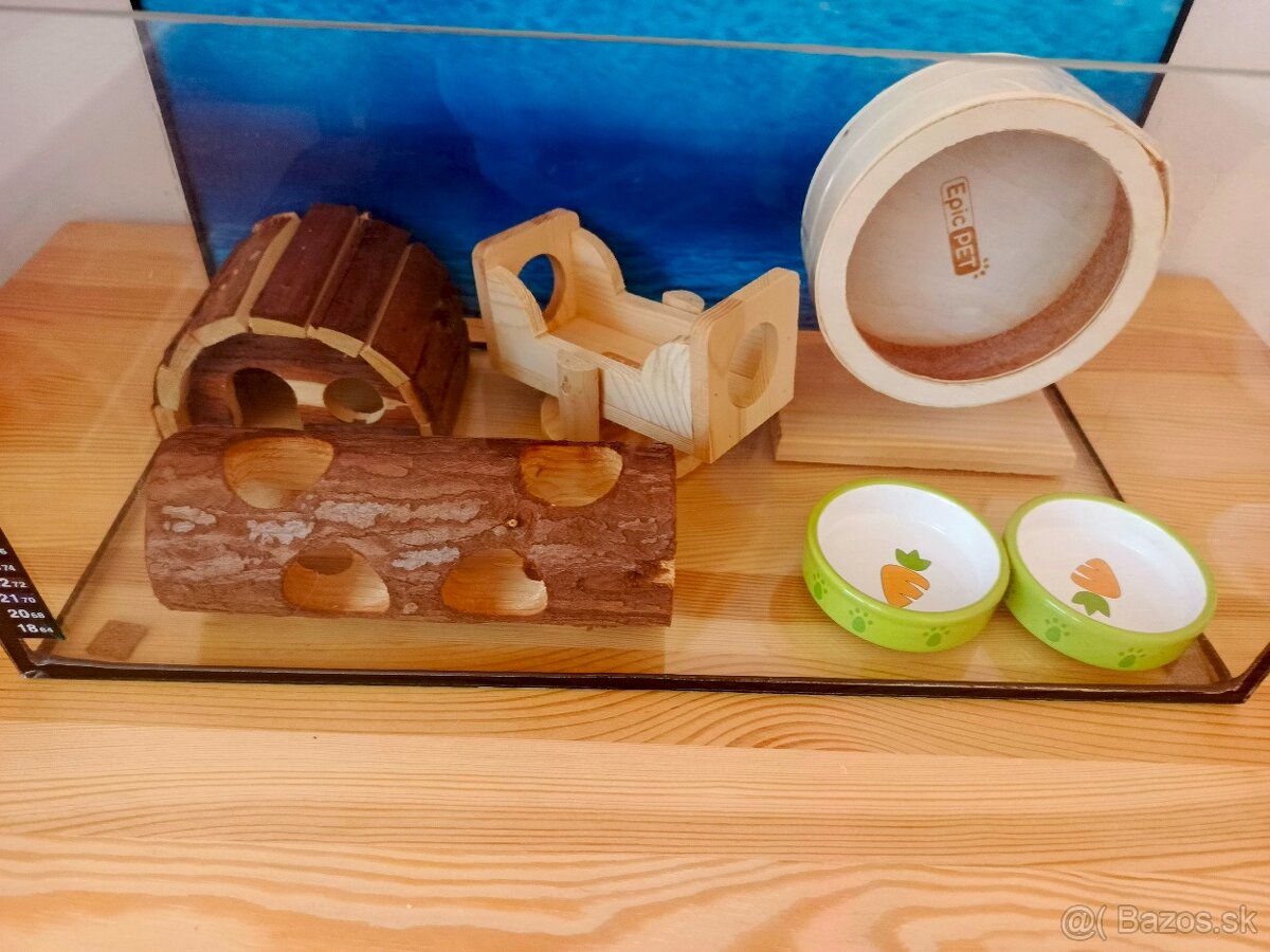 Predám akvárium pre škrečka aj s príslušenstvom - 2