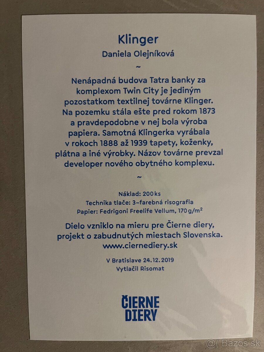 Čierne diery - Klinger - Olejnikova - 2