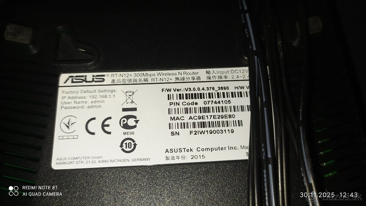 Wi-fi router Asus rt-n12+ - 2