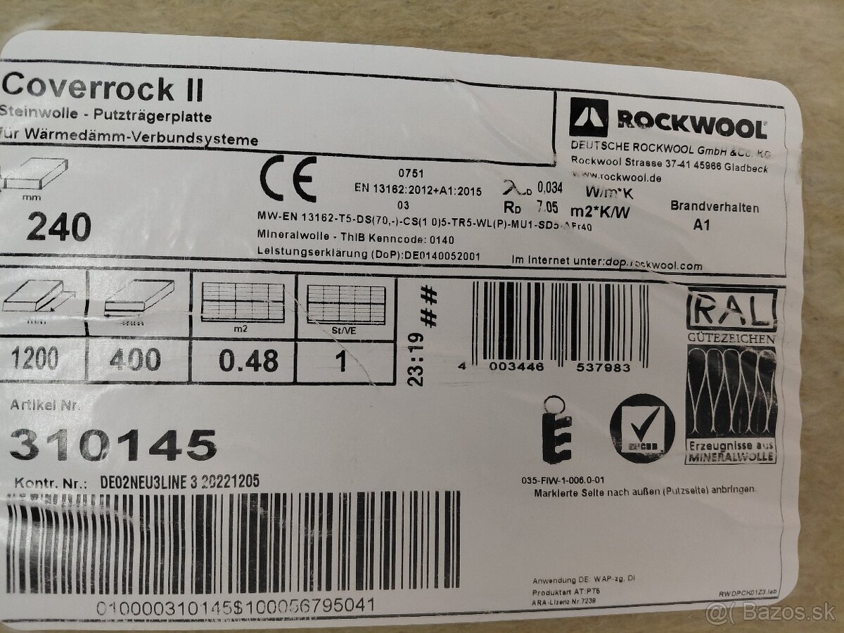Rockwool Cowerrock 2 - 240mm - 2