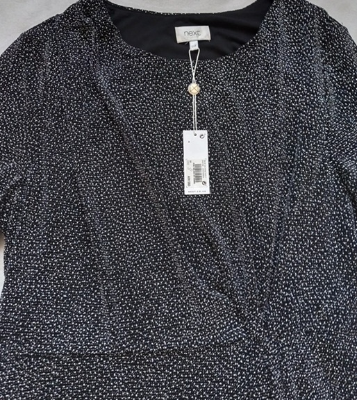 STRIEBORNÉ SPOLOČENSKÉ ŠATY NEXT veľ.46/48 - 2