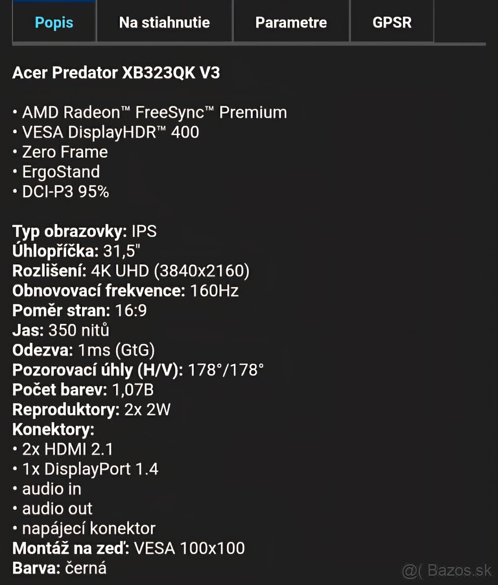 Herný monitor ACER PREDATOR - 2