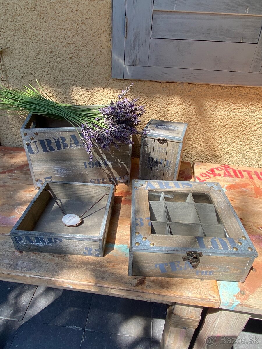 Sada 4 dekoratívnych krabičiek - 2