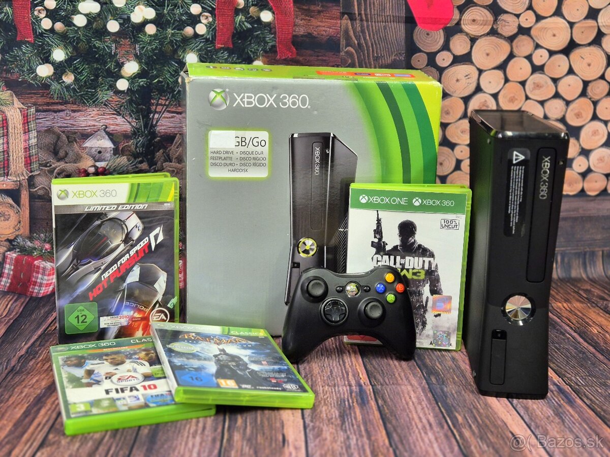 Xbox 360 Slim, 1 ovládač, 4 hry - 2