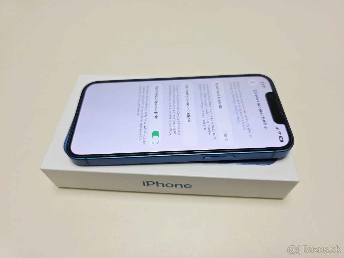 APPLE IPHONE 13 mini 128GB BLUE ,BATERKA 100% - 2