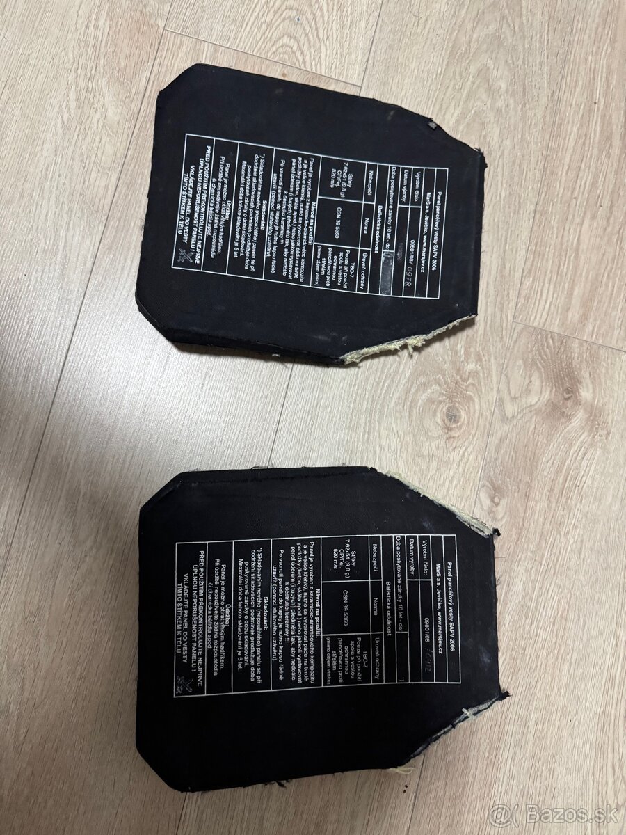 Balistické pláty, nefunkčné - 2